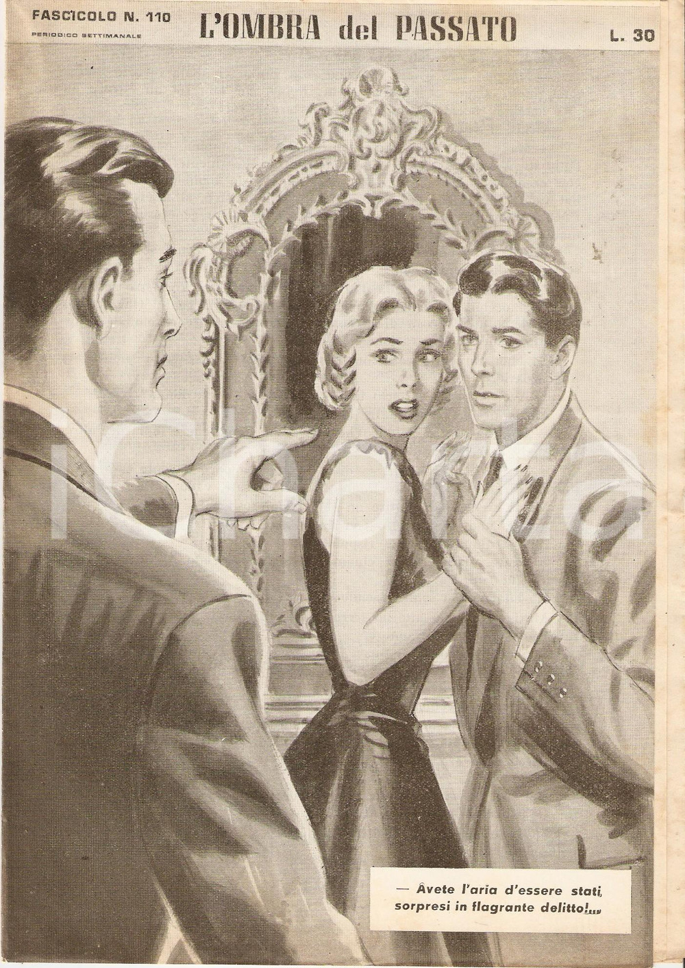 Giornale, rivista storica 1956 OMBRA DEL PASSATO Jean DE VALLORBE Amanti colti in flagrante Fascicolo 110 1