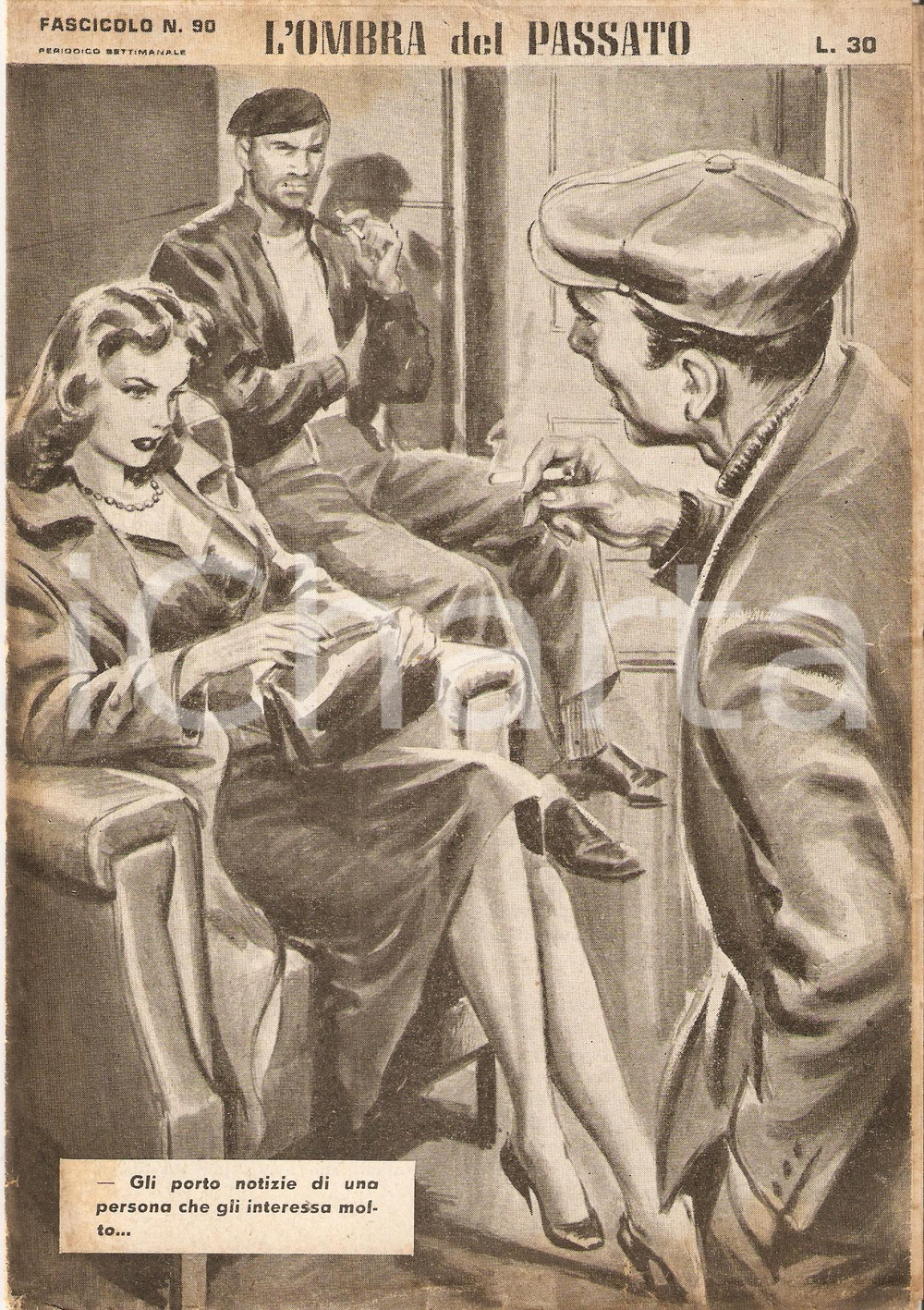 Giornale, rivista storica 1956 OMBRA DEL PASSATO Jean DE VALLORBE Dark lady assume scagnozzi Fasc. 90 1