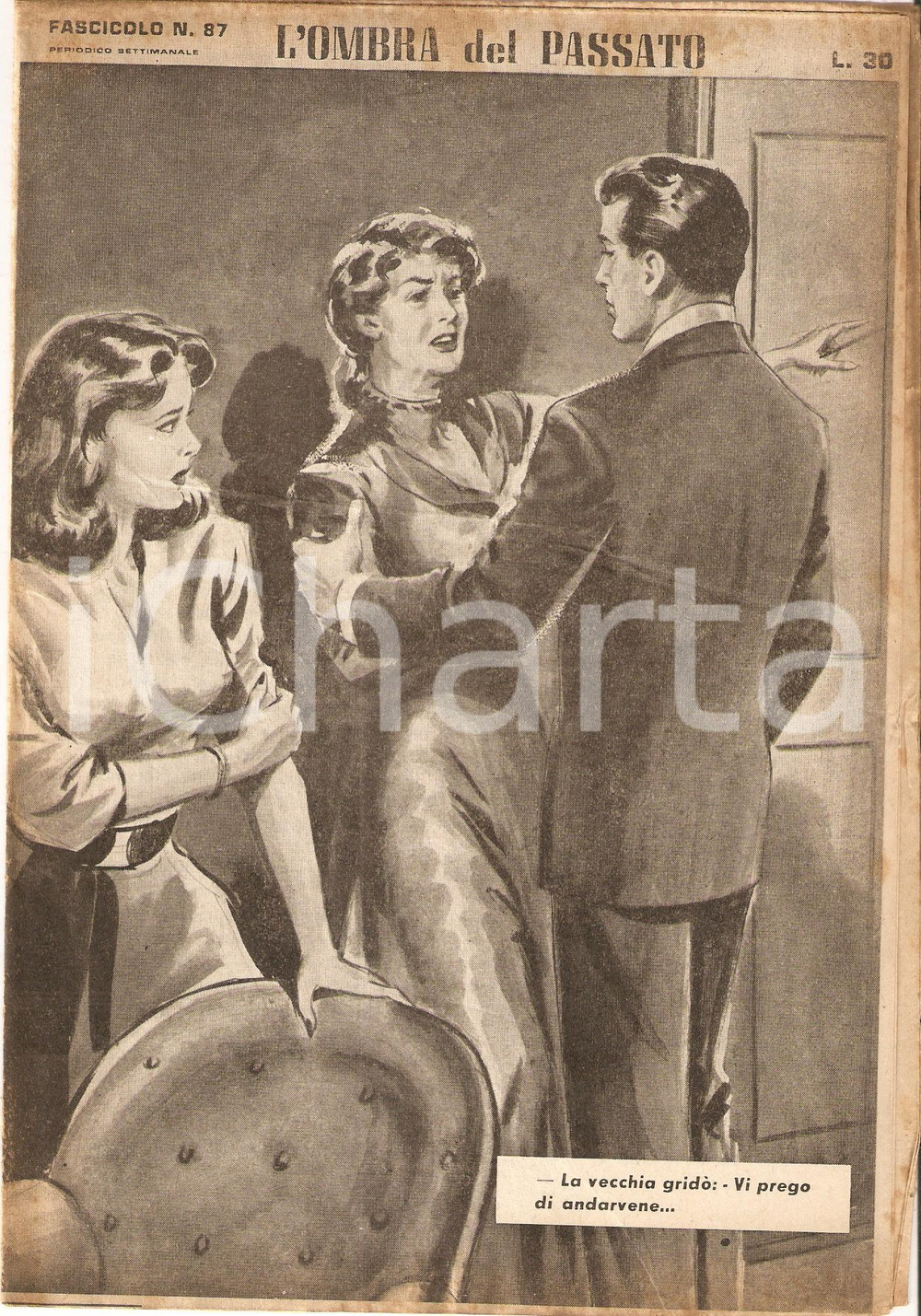 Giornale, rivista storica 1956 OMBRA DEL PASSATO Jean DE VALLORBE Anziana madre litiga con figlio Fasc. 87 1