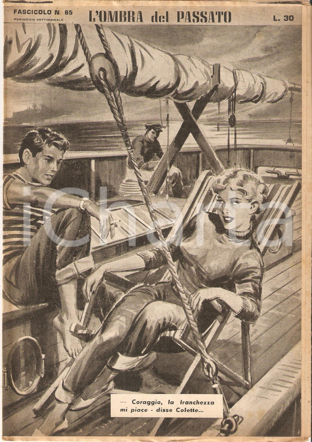 Giornale, rivista storica 1956 OMBRA DEL PASSATO Jean DE VALLORBE Relax in barca a vela Fascicolo 65 1