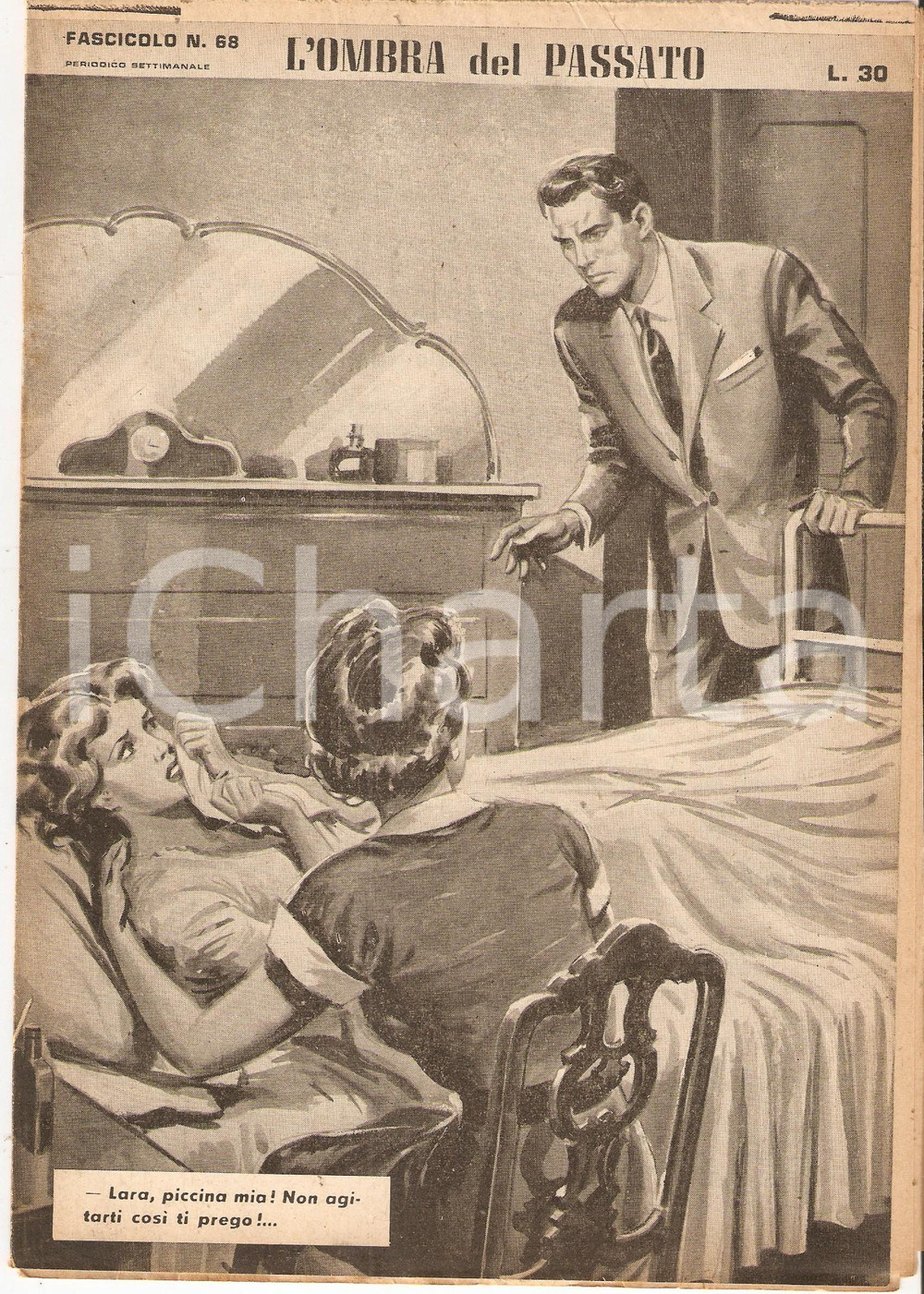 Giornale, rivista storica 1956 OMBRA DEL PASSATO Jean DE VALLORBE Marito tranquillizza la moglie Fasc. 68 1