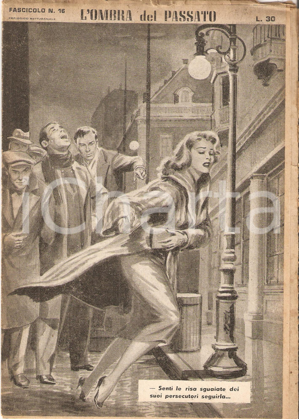 Giornale, rivista storica 1956 OMBRA DEL PASSATO Jean DE VALLORBE Donna in pelliccia derisa Fasc. 15 1