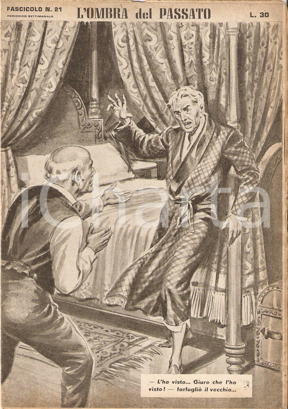 Giornale, rivista storica 1956 OMBRA DEL PASSATO Jean DE VALLORBE Anziano sbraita in vestaglia Fasc. 21 1