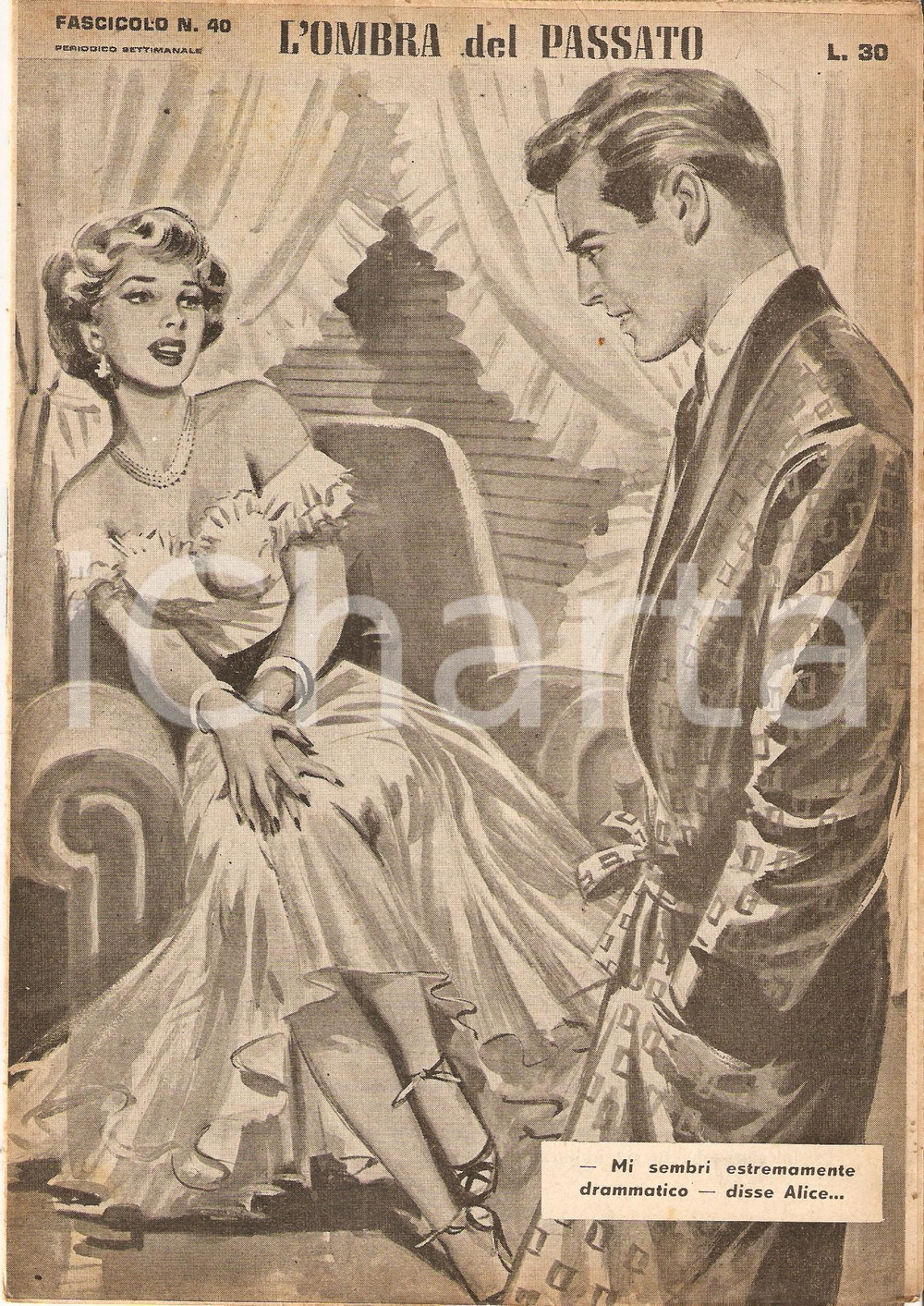 Giornale, rivista storica 1956 OMBRA DEL PASSATO Jean DE VALLORBE Uomo in vestaglia e moglie Fascicolo 40 1