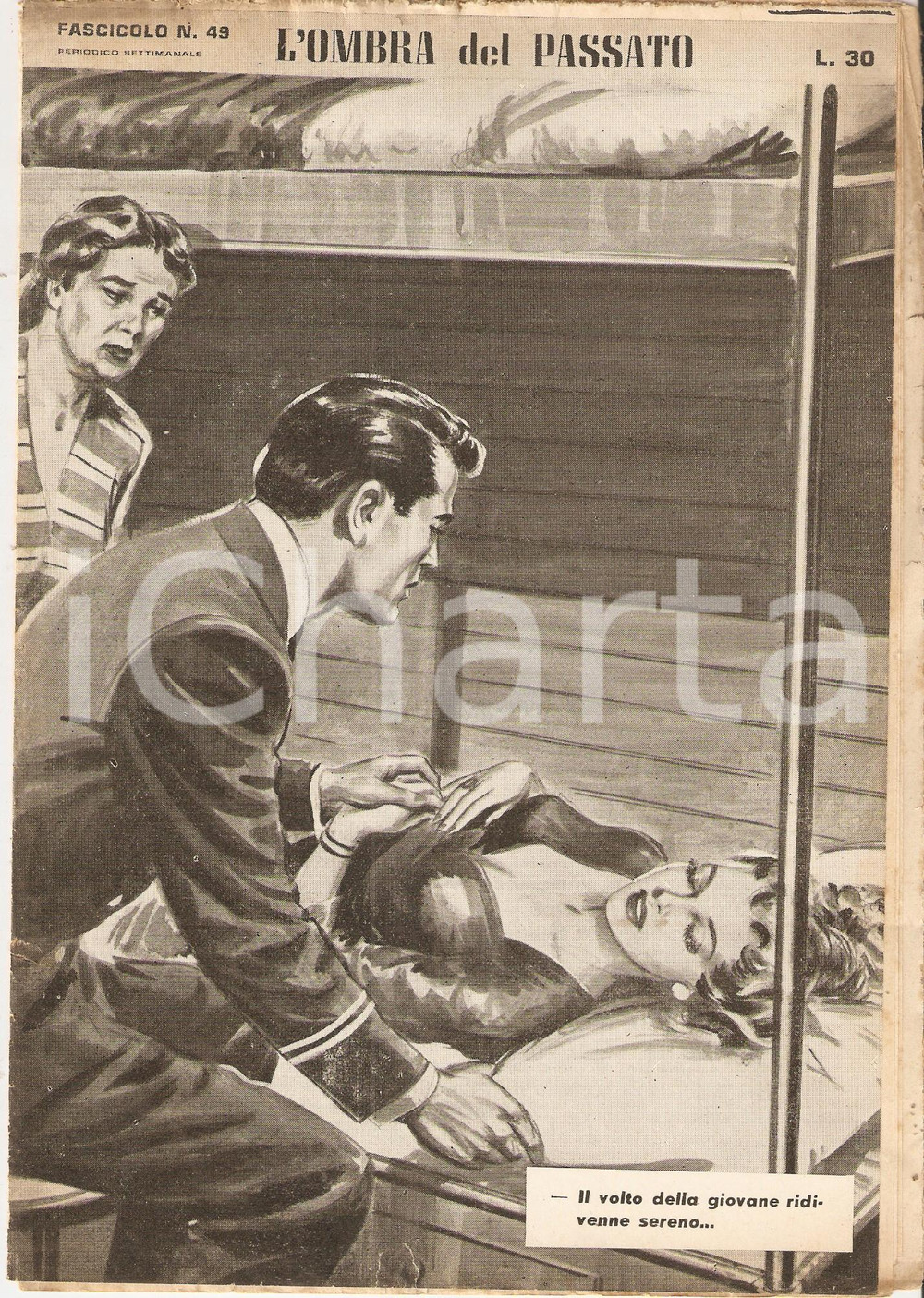 Giornale, rivista storica 1956 OMBRA DEL PASSATO Jean DE VALLORBE Ragazza si riprende da malore Fasc. 49 1