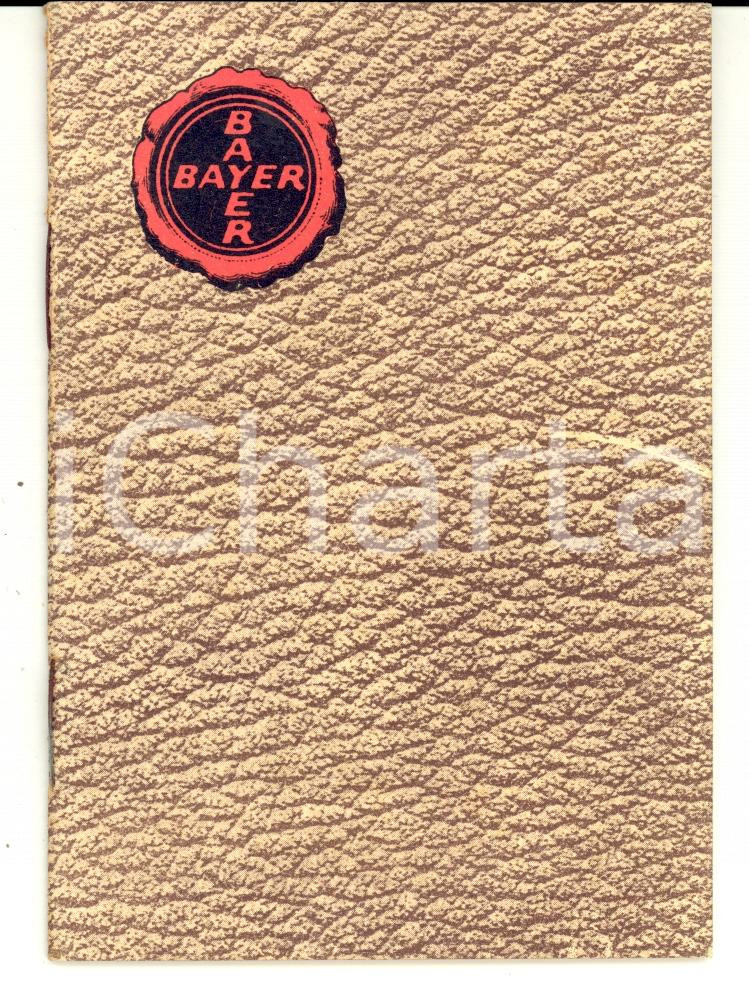 Materiale pubblicitario d’epoca 1930 ca Laboratori farmaceutici BAYER  Preparati in compresse Pubblicitario 1