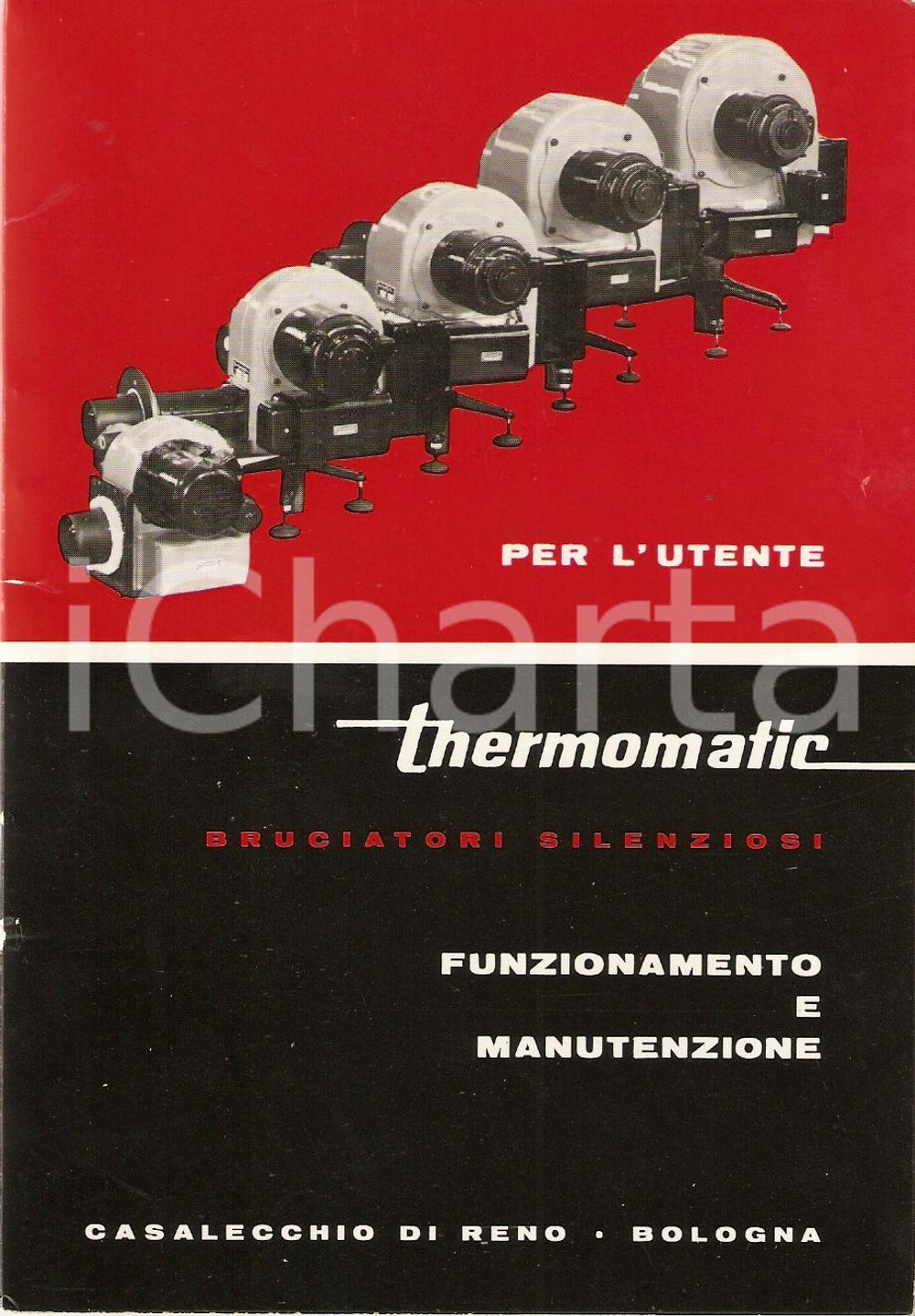 Oggetto da collezione cartaceo 1963 CASALECCHIO DI RENO BO Bruciatori silenziosi THERMOMATIC Manuale d uso 1
