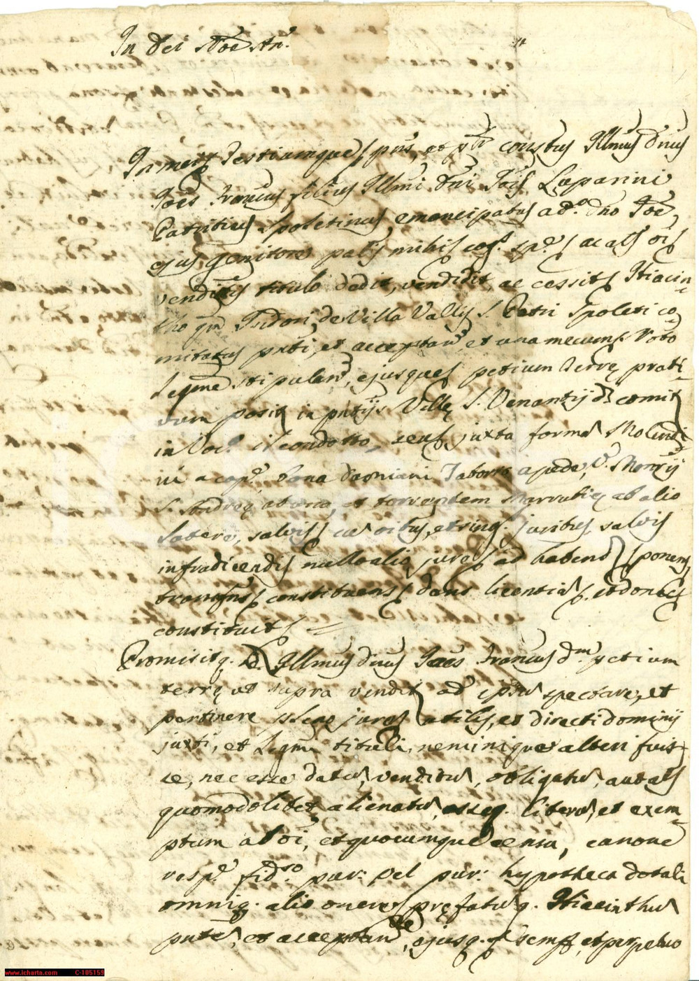Documento originale, autentico 1779 SPOLETO Giovanni Francesco LUPARINI vende terreno 1