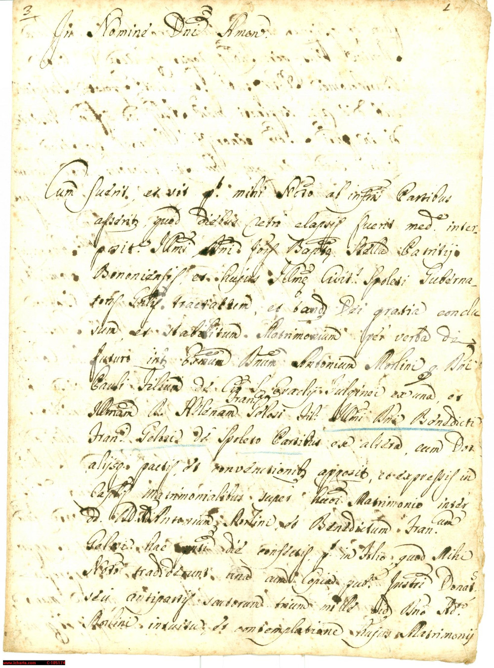 Manoscritto, lettera originale 1747 SANT ERACLIO PG atto di nozze MOLINI GELOSI 1