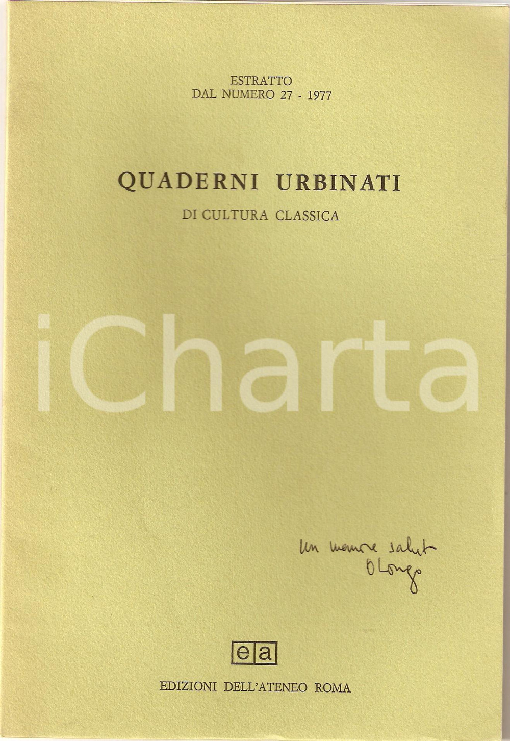 Libro, pubblicazione d epoca 1965 Oddone LONGO Comunicazione nella Grecia antica 1