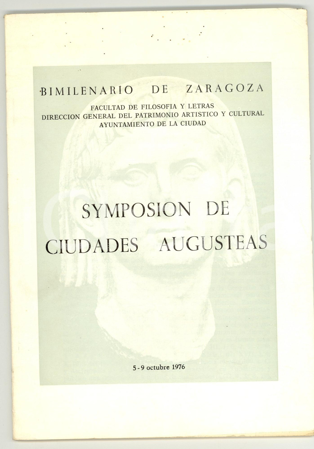 Libro, pubblicazione d epoca 1976 BLAZQUEZ Ciudades Hispanas Bilimenario de ZARAGOZA 1