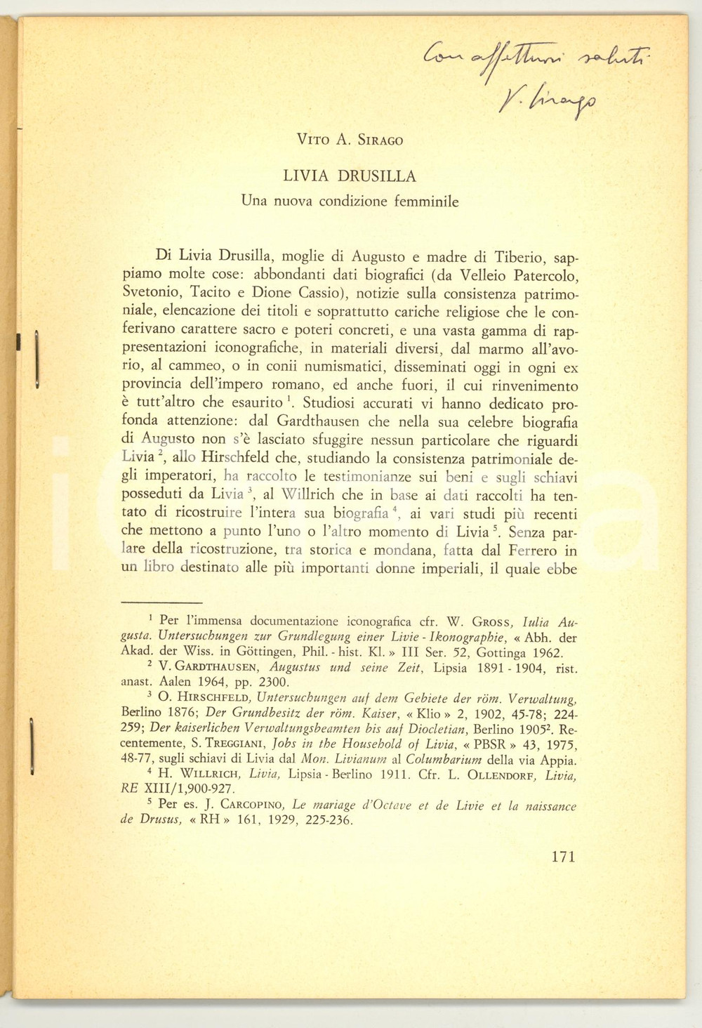Libro, pubblicazione d epoca 1979 Vito SIRAGO Livia DRUSILLA Nuova condizione donne 1