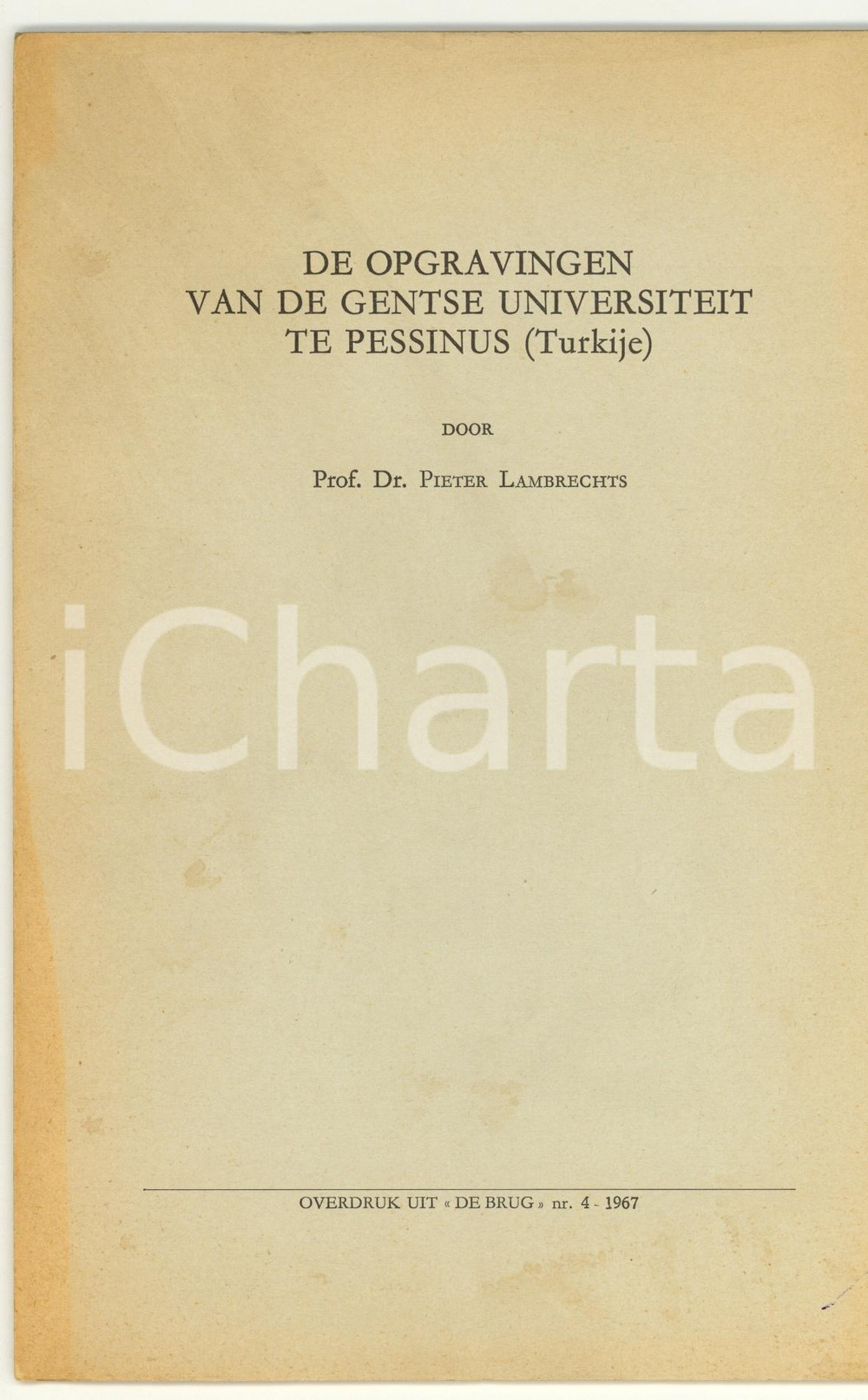 Libro, pubblicazione d epoca 1967 Pieter LAMBRECHTS De opgravingen van de gentse 1