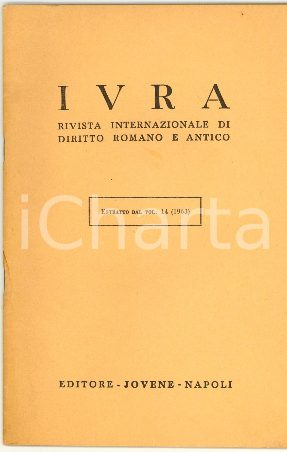 Libro, pubblicazione d epoca 1963 Edoardo VOLTERRA Diritto nelle provincie romane 1