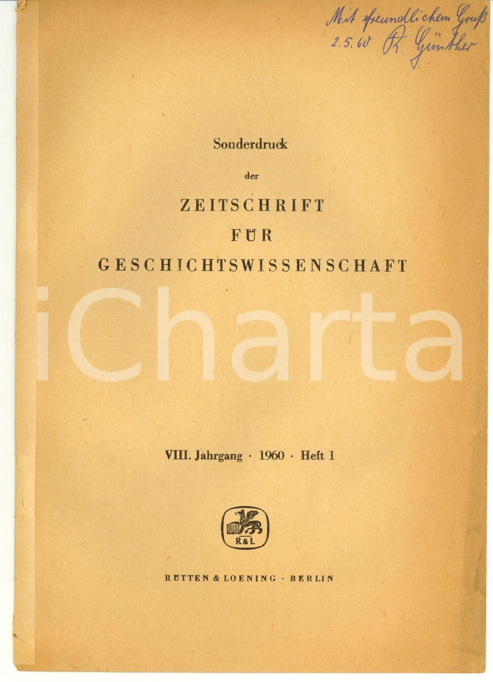 Libro, pubblicazione d epoca 1960 Rigobert GUENTHER Die Klasse der Sklaven AUTOGRAPH 1