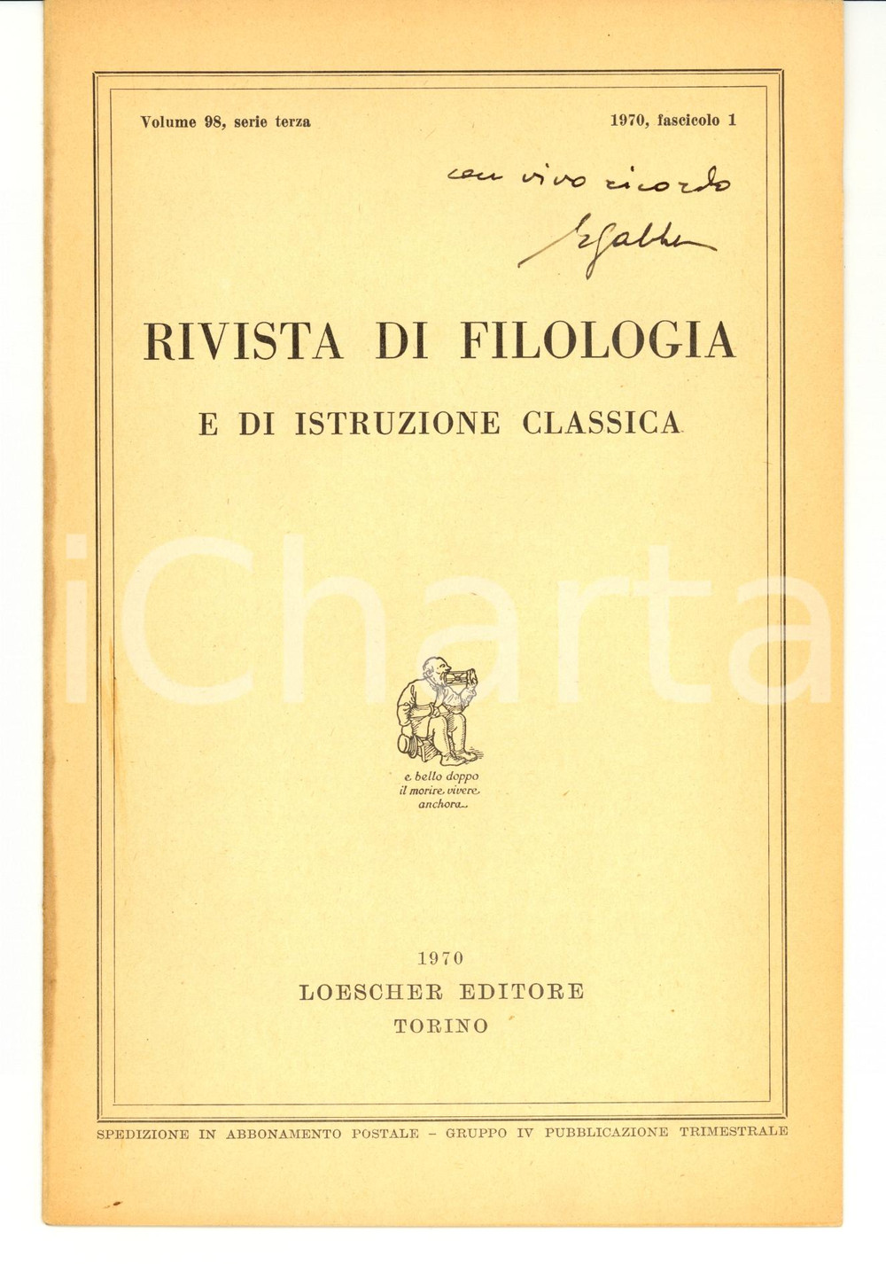 Libro, pubblicazione d epoca 1970 Emilio GABBA Data finale del secondo triumvirato 1