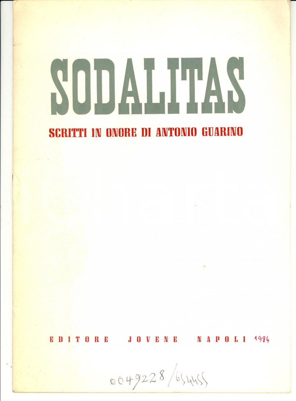 Libro, pubblicazione d epoca 1984 Jean TRIANTAPHYLLOPOULOS Contra naturam AUTOGRAPH 1