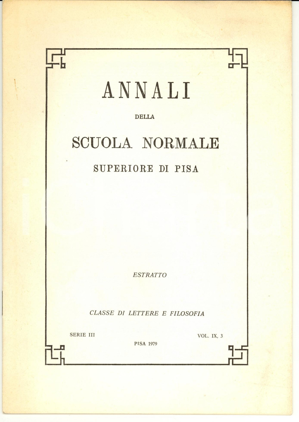 Libro, pubblicazione d epoca 1979 Emilio GABBA Edward SCHWARTZ e la storiografia greca 1