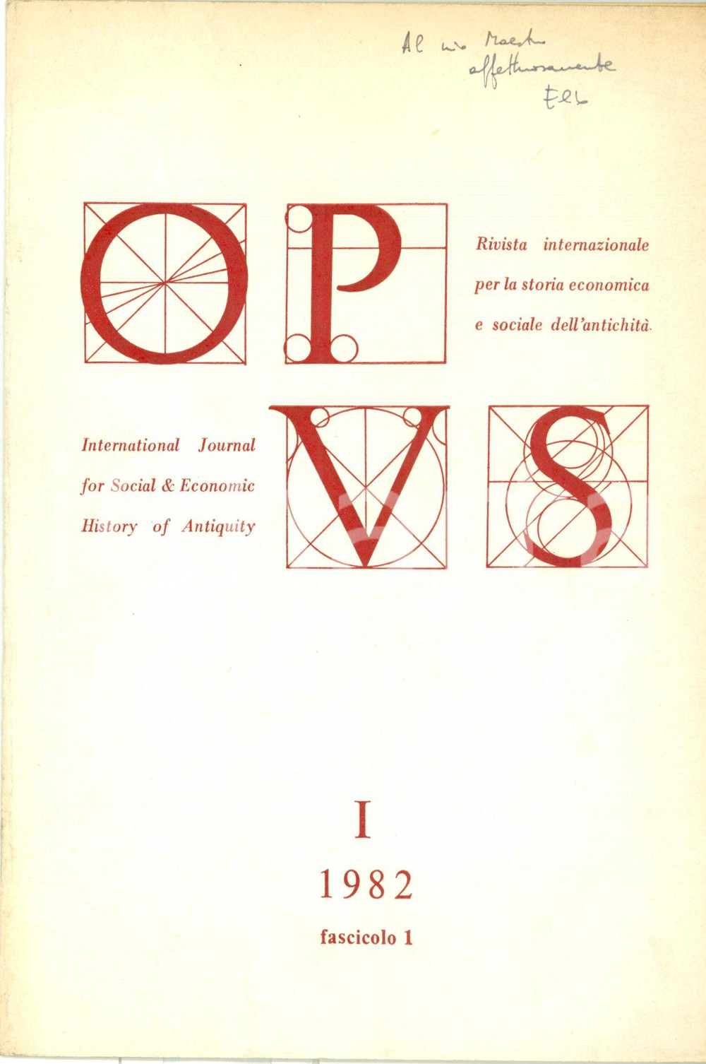 Libro, pubblicazione d epoca 1982 Elio LO CASCIO Movimenti demografici BASSO IMPERO Opuscolo AUTOGRAFO 1
