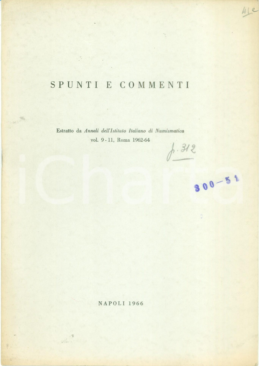 Libro, pubblicazione d epoca 1966 Franco PANVINI ROSATI Mostra a TORINO raccolte numismatiche torinesi 1