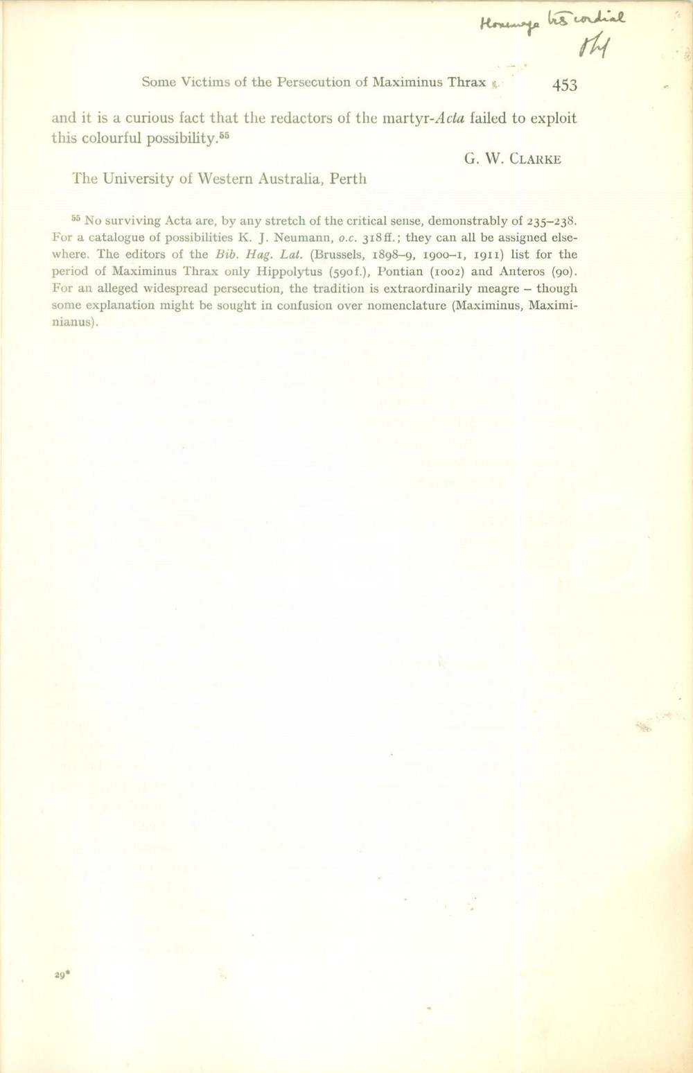 Libro, pubblicazione d epoca 1966 Jacques SCHWARTZ Arguments philologiques pour dater l Histoire Auguste 1
