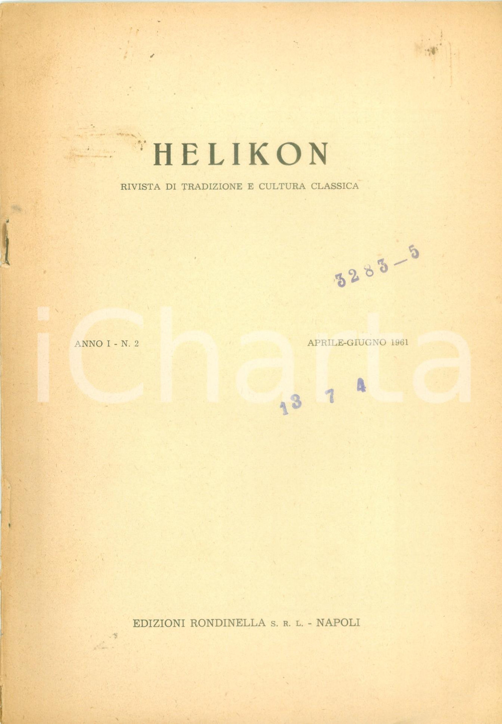 Libro, pubblicazione d epoca 1961 Salvatore CALDERONE Condicio nelle Litterae Licinii Pubblicazione 1