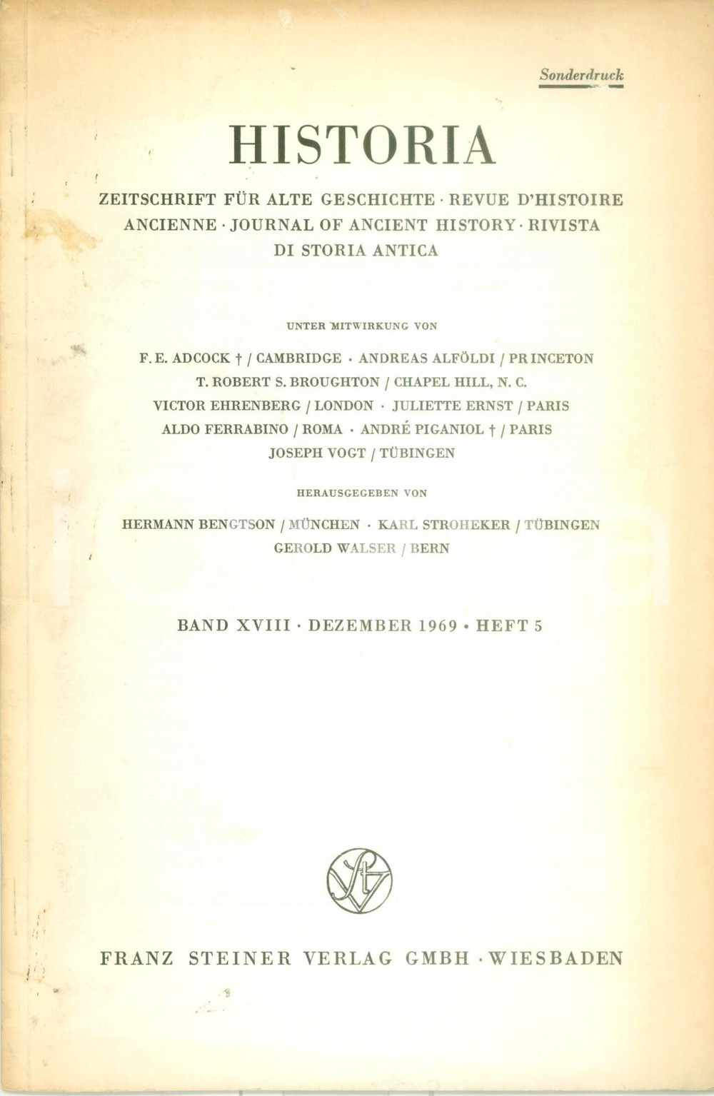 Libro, pubblicazione d epoca 1969 Zvi YAVETZ Vitellius and the Fickleness of the Mob Con omaggio AUTOGRAFO 1