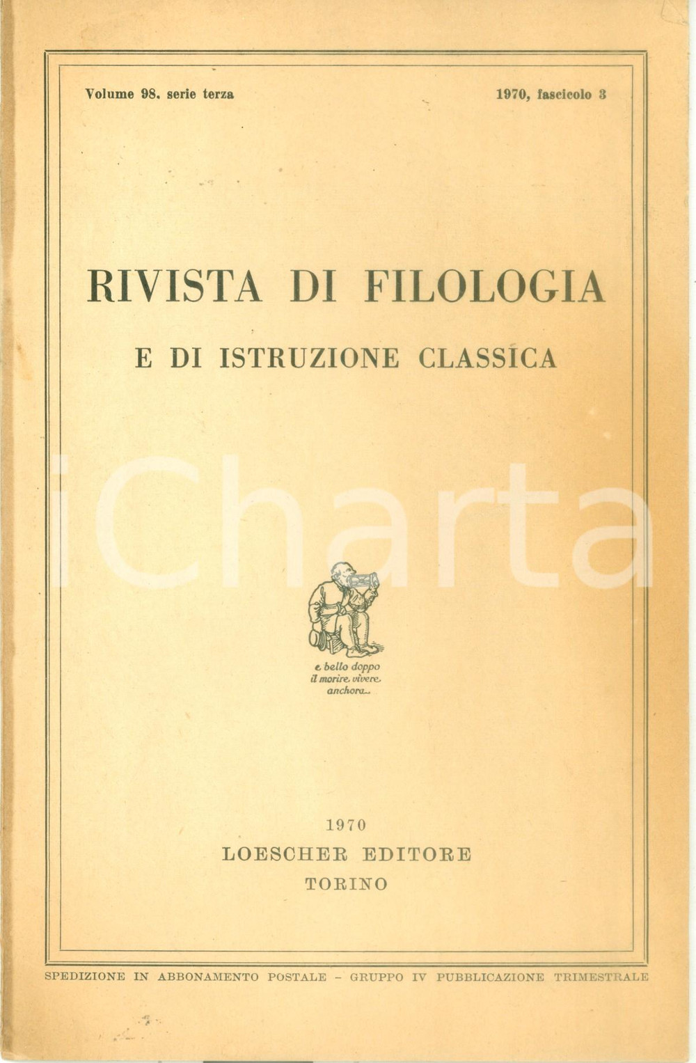 Libro, pubblicazione d epoca 1970 Mario MANFREDINI Argantonio re di CADICE fonti del Cato Maior ciceroniano 1