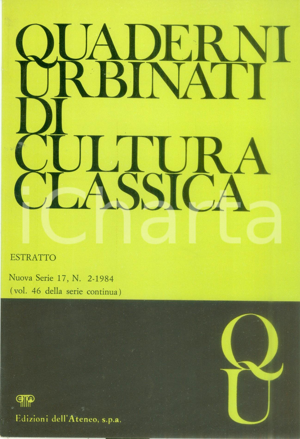Libro, pubblicazione d epoca 1984 Domenico MUSTI Itinerario di PAUSANIA dal viaggio alla storia Estratto 1