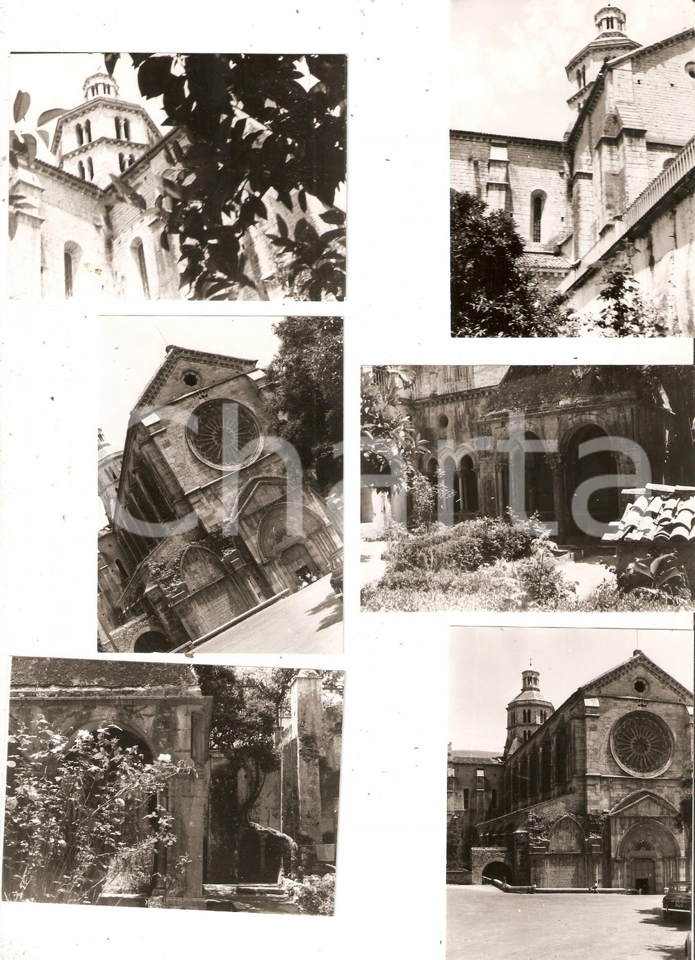 Fotografia d epoca originale 1958 PRIVERNO LT Scorci dell  Abbazia di FOSSANOVA Lotto 6 foto 10x7 cm 1