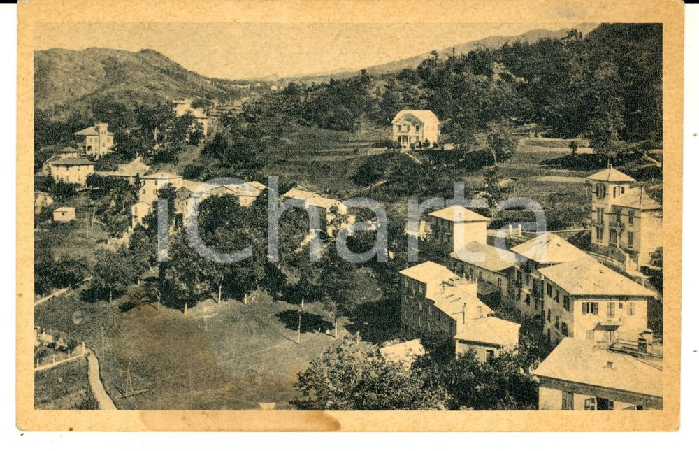 Cartolina originale da collezione 1940 ca REZZOAGLIO GE Panorama del paese Cartolina DANNEGGIATA FP NV 1