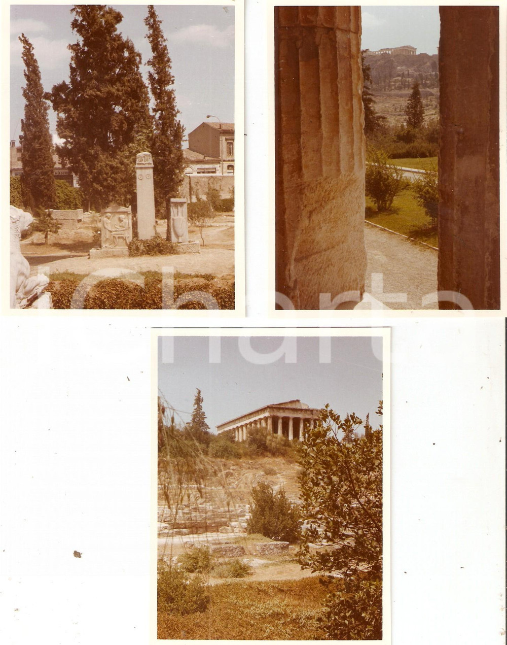 Fotografia d epoca originale 1966 ATHENS GREECE Necropoli KERAMIKOS Tempio di Efesto THESEION Lotto 3 foto 1