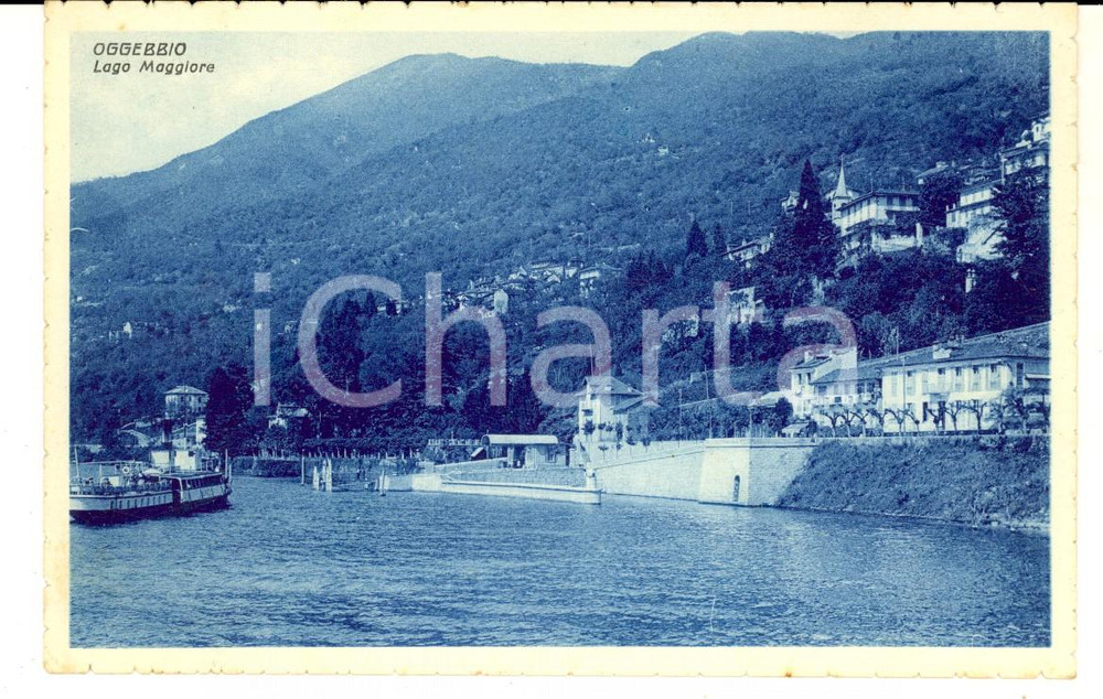 Cartolina originale da collezione 1939 OGGEBBIO VB Veduta panoramica sul Lago Maggiore Cartolina postale FP 1