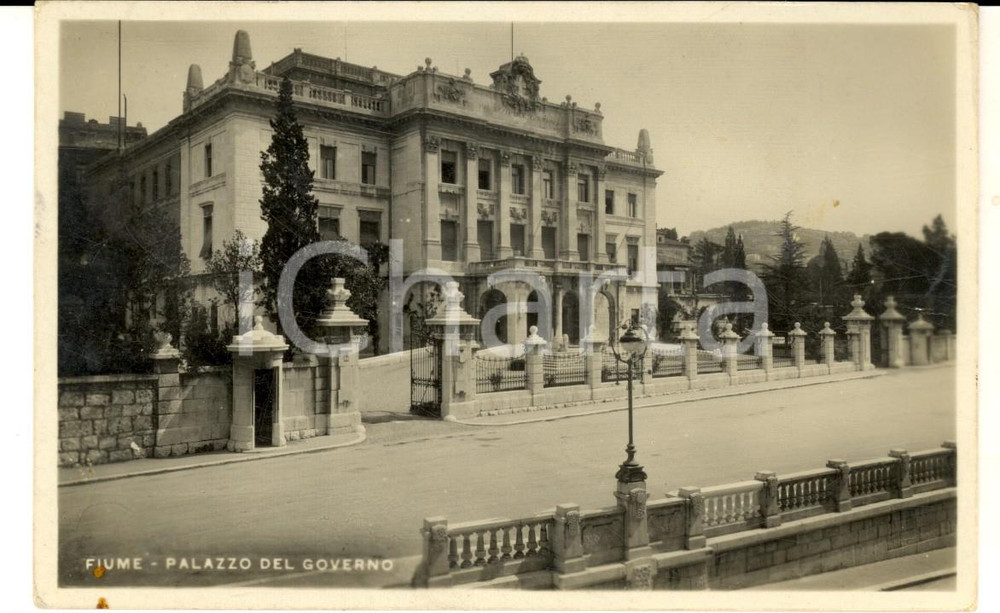 Cartolina originale da collezione 1931 FIUME ISTRIA Palazzo del Governo Cartolina postale FP 1