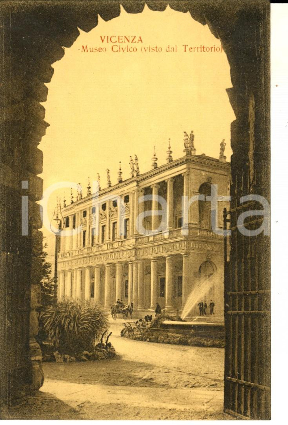 Cartolina originale da collezione 1918 VICENZA Veduta del Museo Civico dal Territorio Cartolina postale FP 1