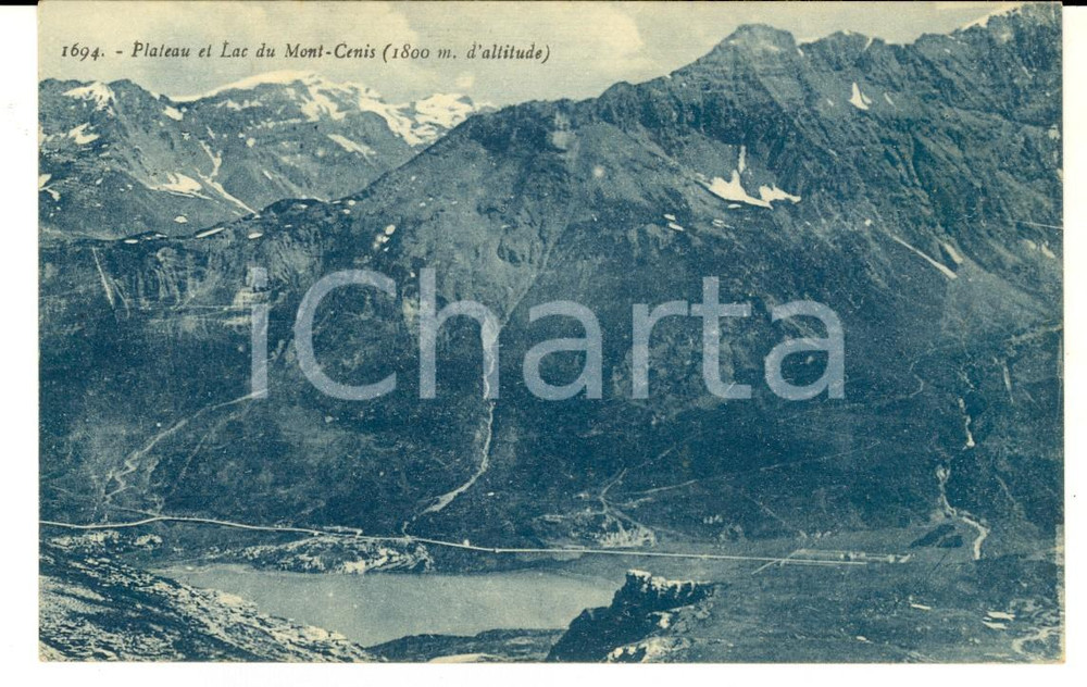 Cartolina originale da collezione 1927 MONCENISIO Veduta del Lago Cartolina albergo ROCCE BIANCHE FP VG 1