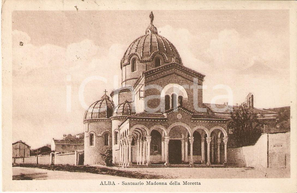 Cartolina originale da collezione 1929 ALBA CN Santuario Madonna della Moretta Cartolina FP VG 1
