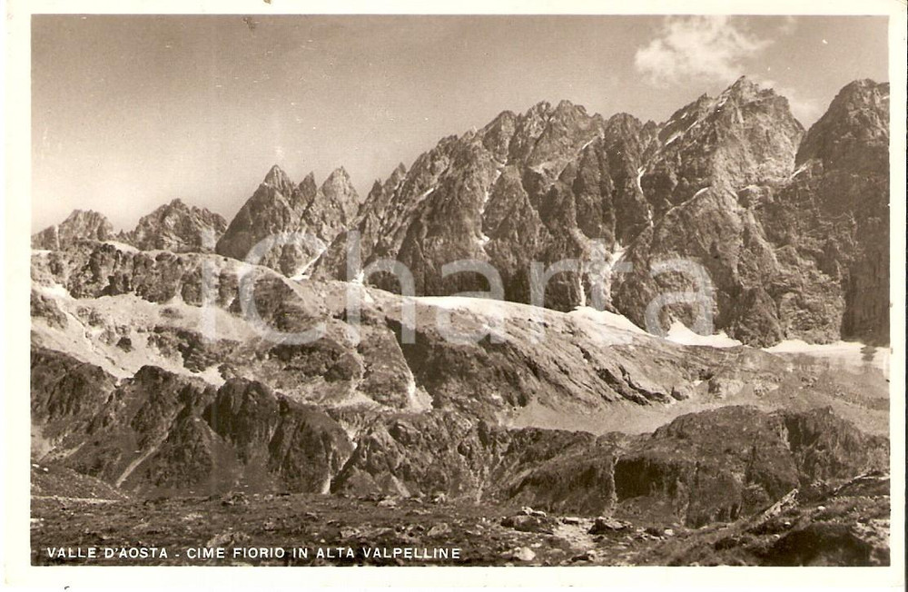 Cartolina originale da collezione 1949 VALLE D AOSTA Cime Fiorio in Alta Valpelline Cartolina FP VG 1