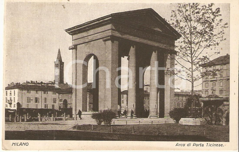 Cartolina originale da collezione 1927 MILANO Arco di Porta Ticinese Cartolina FP VG 1