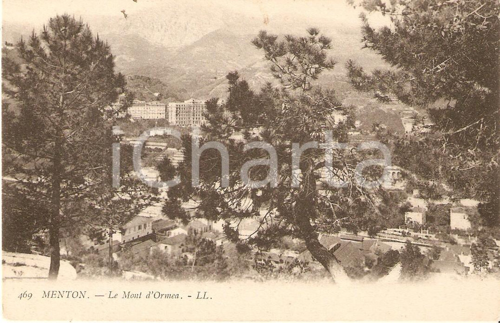 Cartolina originale da collezione 1905 ca MENTON FRANCE Le Mont d ORMEA Cartolina FP NV 1