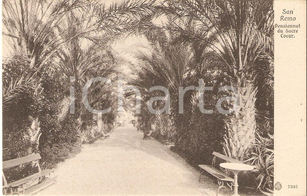 Cartolina originale da collezione 1920 ca SANREMO IM Pensionato del SACRO CUORE Cartolina FP NV 1