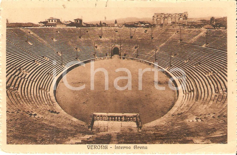 Cartolina originale da collezione 1940 ca ARENA DI VERONA Veduta dell interno Cartolina FP NV 1