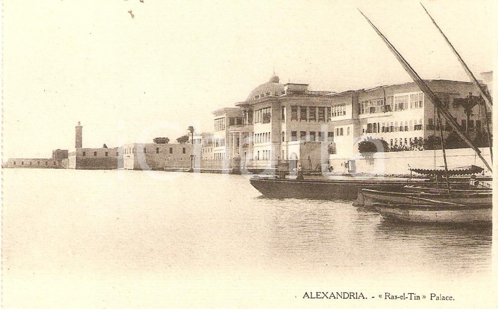 Cartolina originale da collezione 1920 ca ALESSANDRIA D EGITTO Palazzo RASELTIN Panorama Cartolina FP NV 1