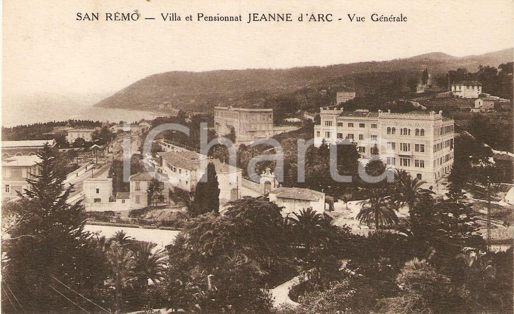 Cartolina originale da collezione 1940 ca SANREMO IM Villa e pensionato Giovanna d Arco Cartolina FP NV 1