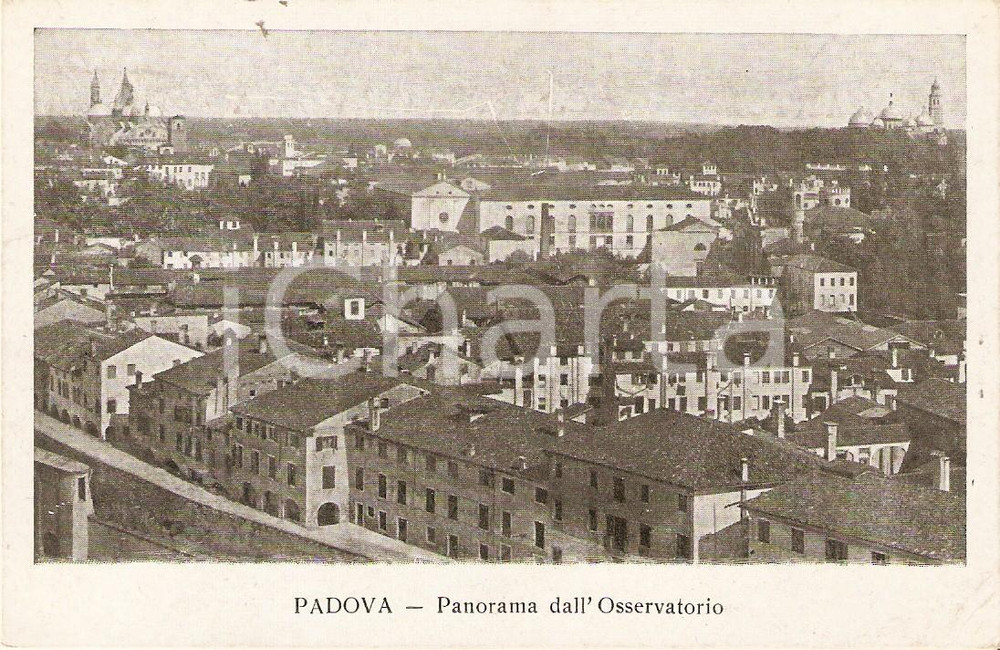 Cartolina originale da collezione 1910 ca PADOVA La cittÃ  vista dall Osservatorio Astronomico Cartolina FP VG 1