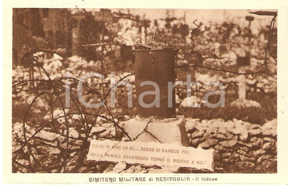 Cartolina originale da collezione 1925 ca Sacrario REDIPUGLIA GO Il bidone Cartolina FP NV 1