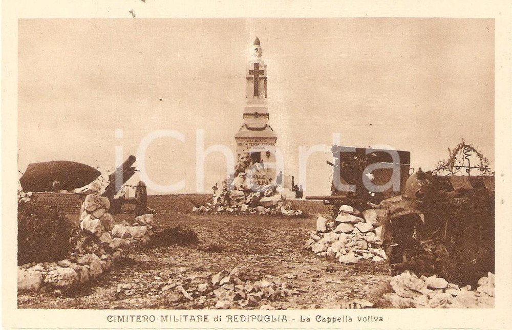 Cartolina originale da collezione 1925 ca Sacrario REDIPUGLIA GO La cappella votiva Cartolina FP NV 1