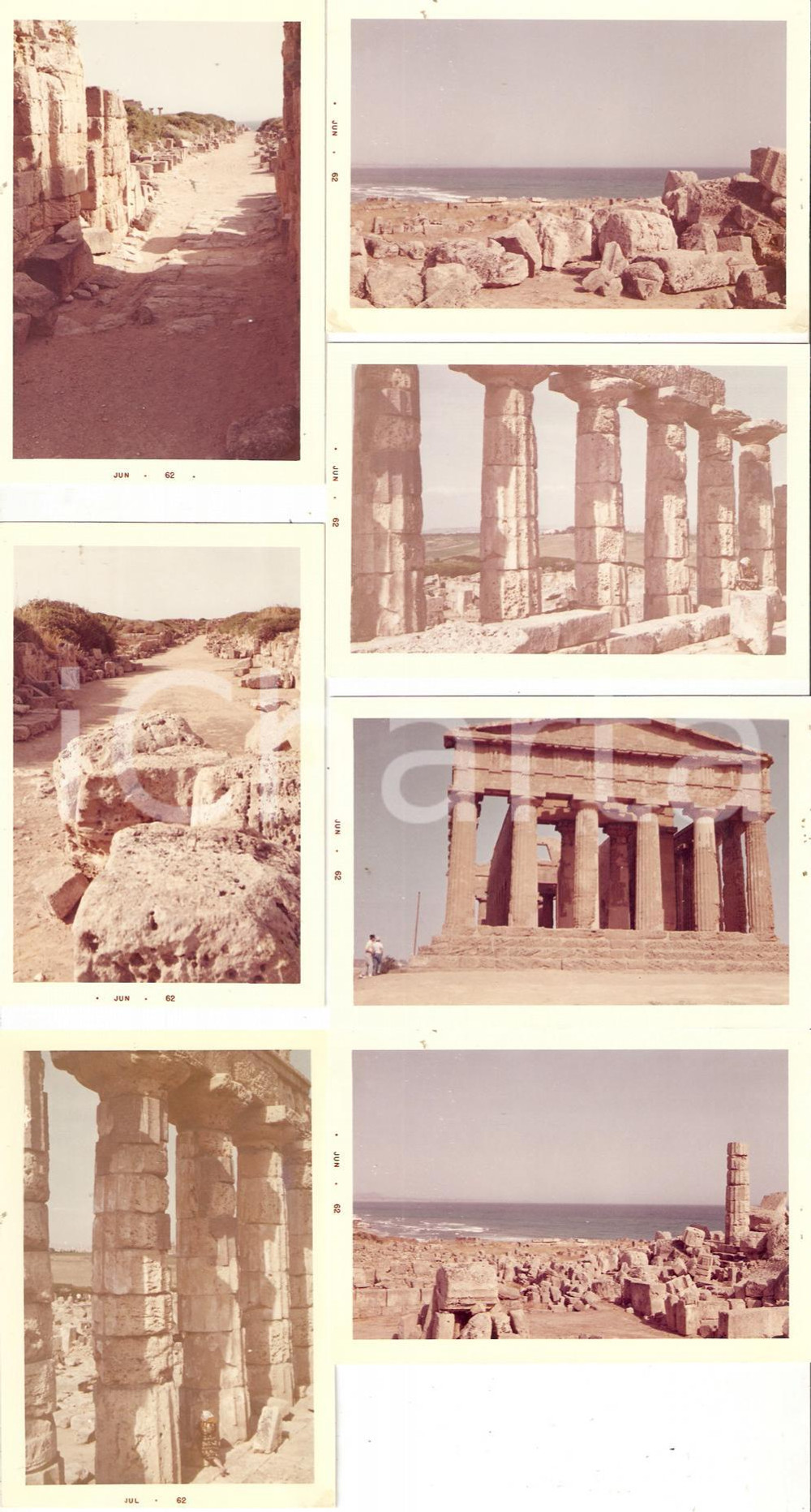 Fotografia d epoca originale 1962 CASTELVESTRANO TP Acropoli di SELINUNTE Lotto 7 foto 9x13 cm 1