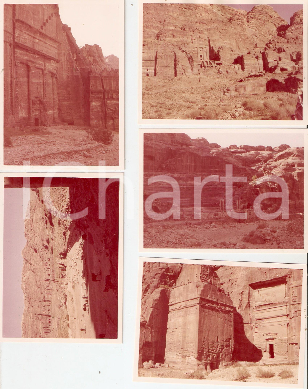 Fotografia d epoca originale 1960 PETRA GIORDANIA Vedute delle Tombe Reali Lotto 5 foto 1