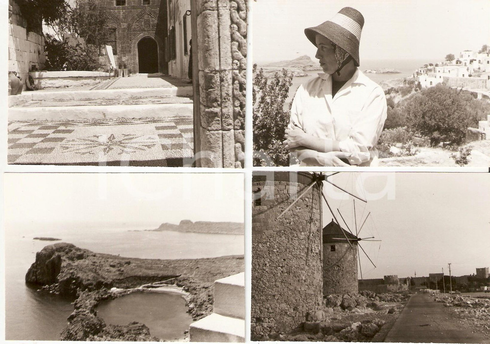 Fotografia d epoca originale 1960 RODI  LINDOS GREECE Vedute dell isola e mulini a vento Lotto 4 foto 1